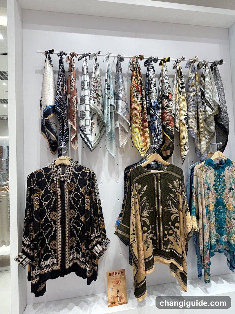 Fashion Scarf and Blouse Display