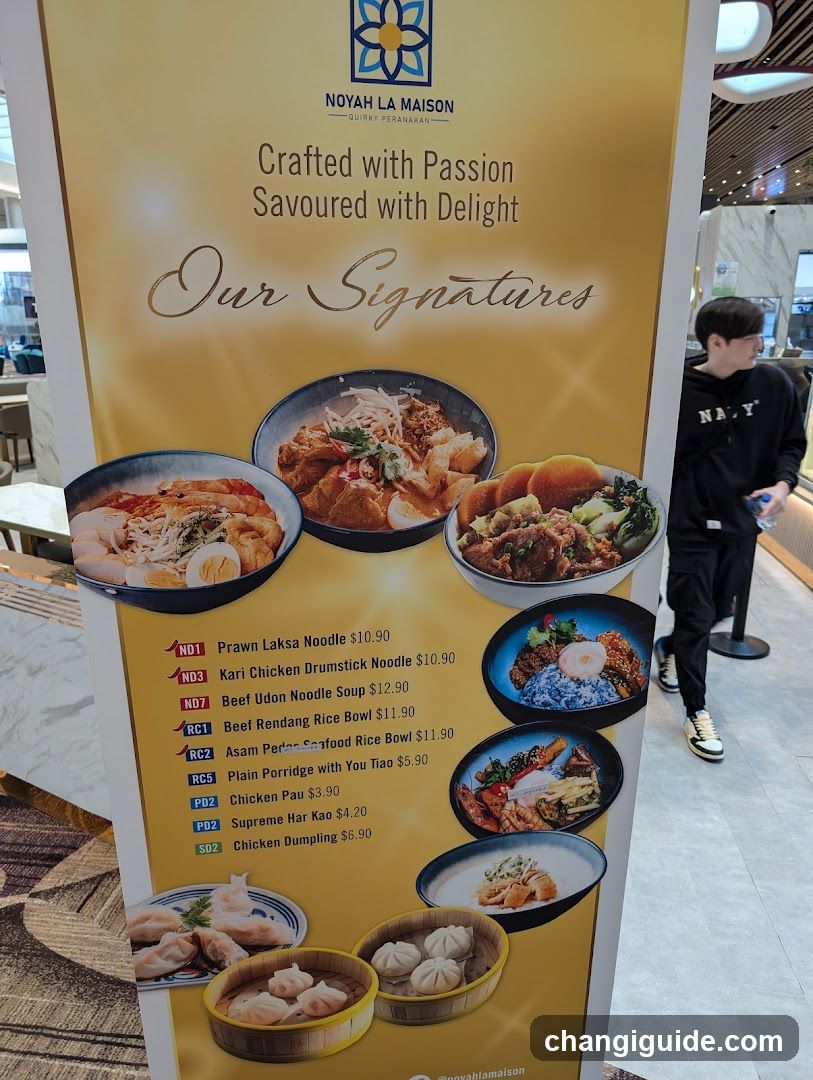 Noyah La Maison Signatures Menu Board