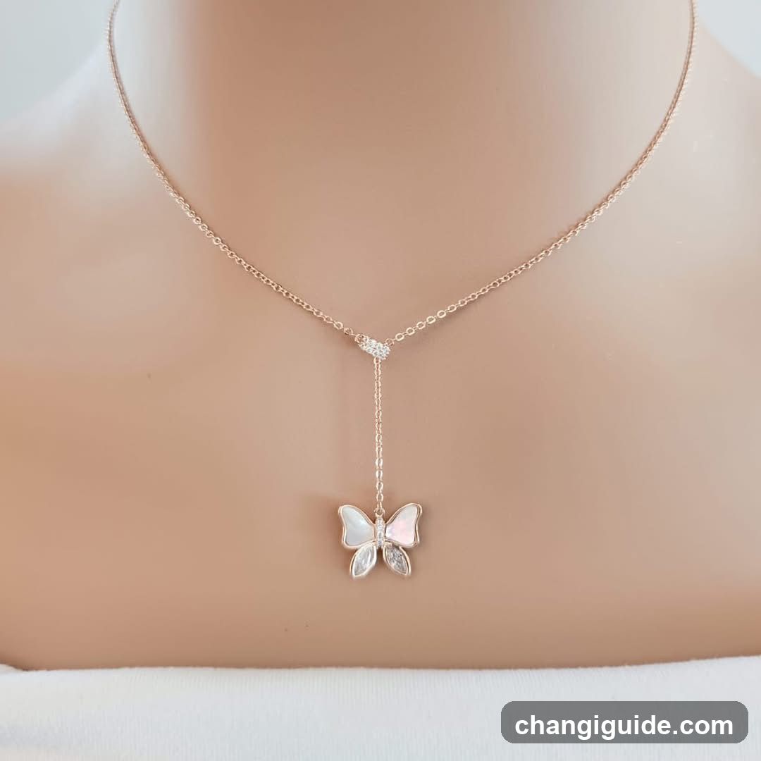 Butterfly Necklace on Mannequin