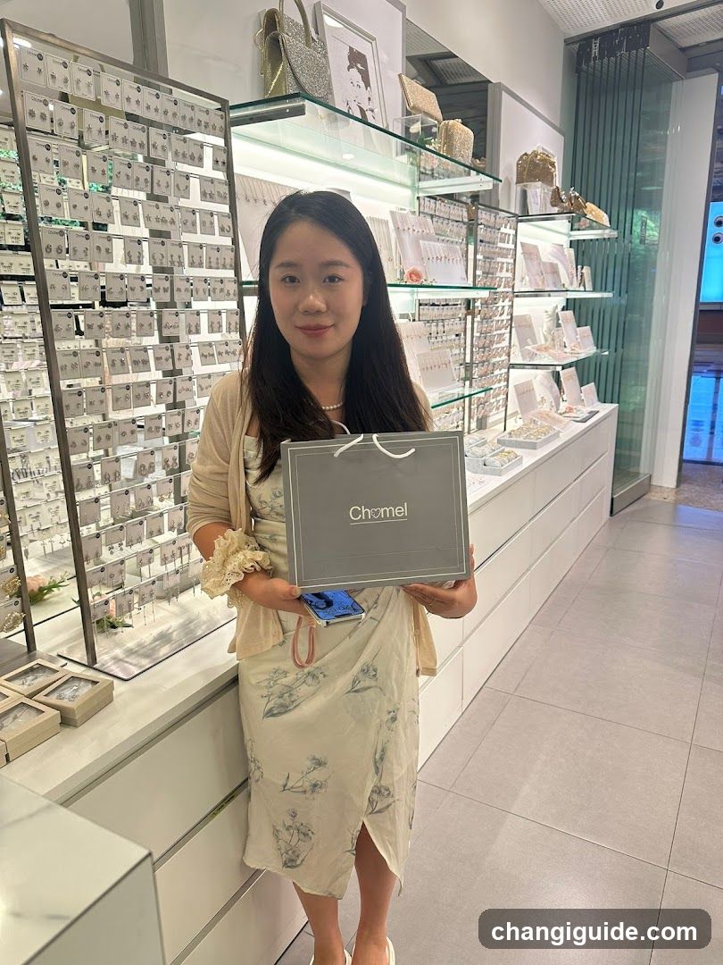Jewelry Store Interior with Shopping Bag