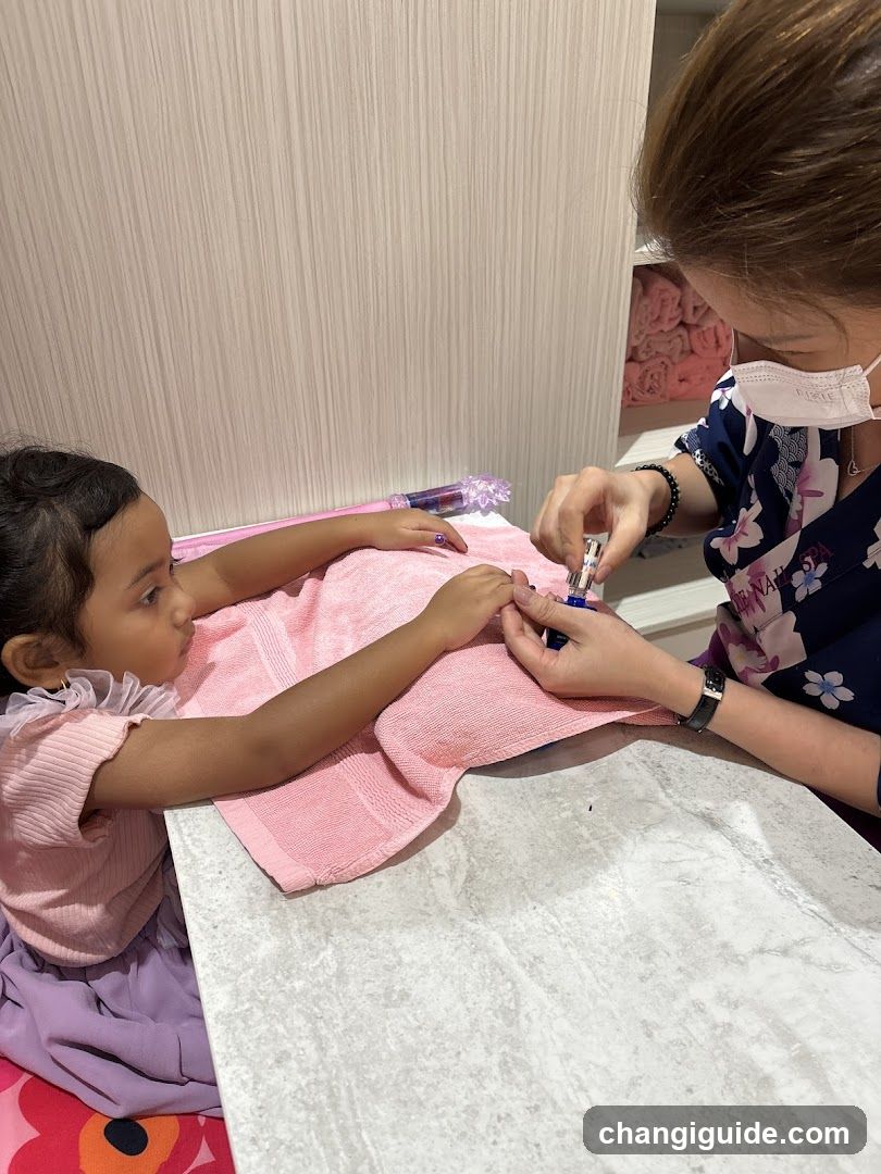 Child's Nail Polish Application