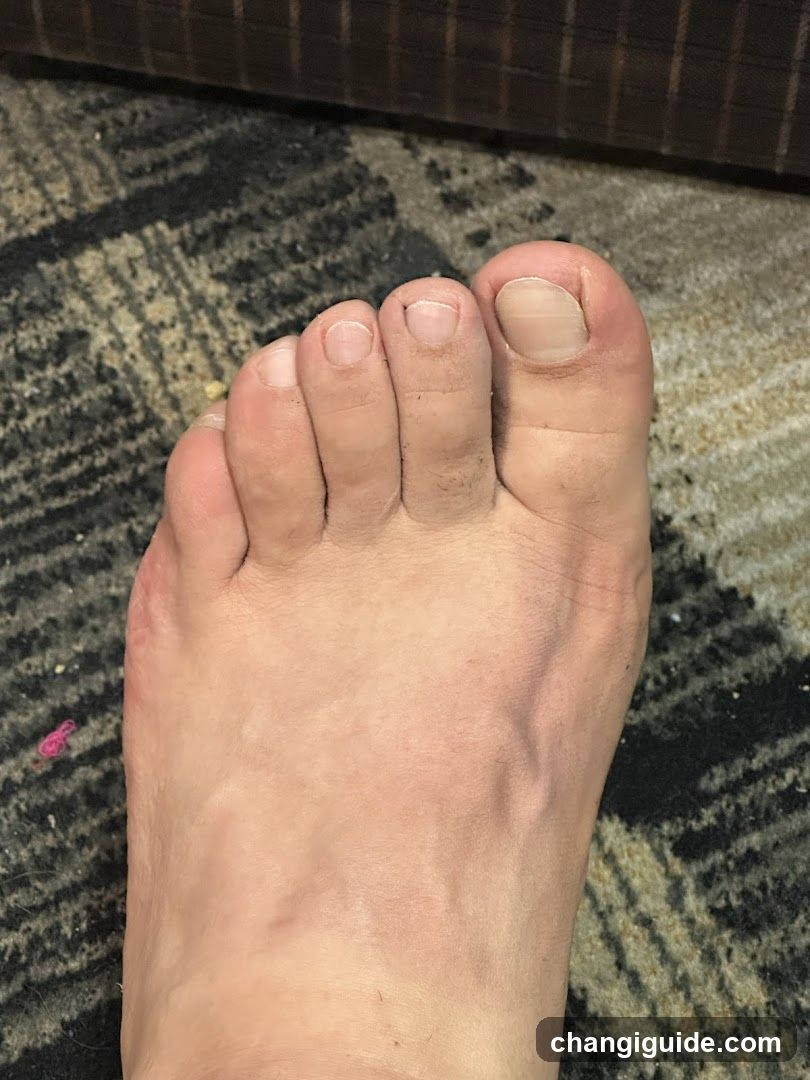Foot on Carpet