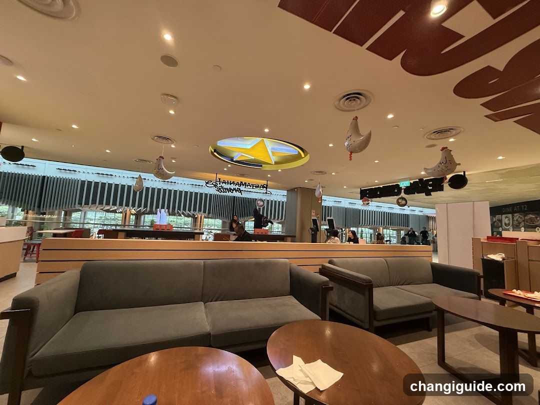 Restaurant Interior with Buffet and Seating Area