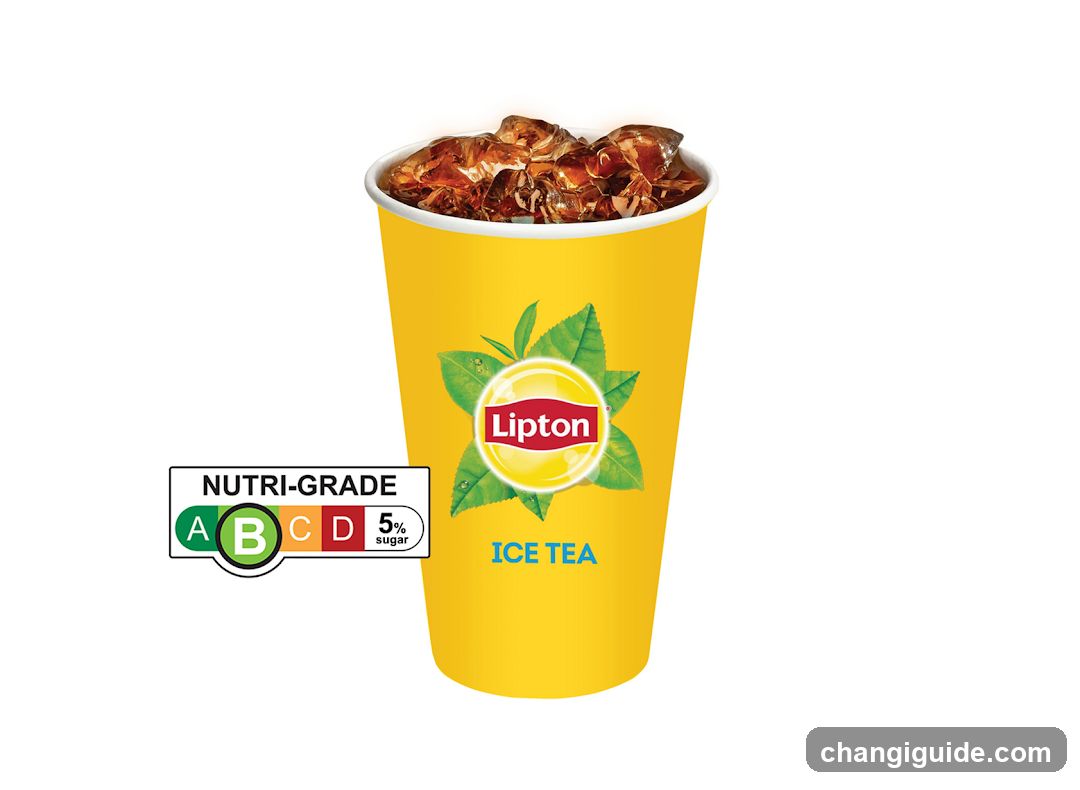 Lipton Ice Tea Cup with Nutri-Grade Label