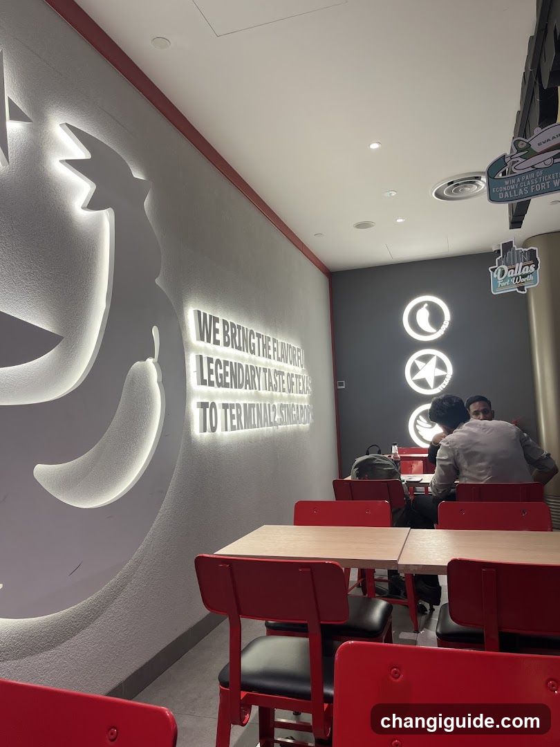 Interior of a fast food restaurant
