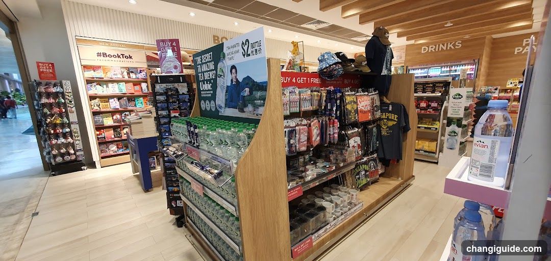 Interior of a retail store with product displays and signage