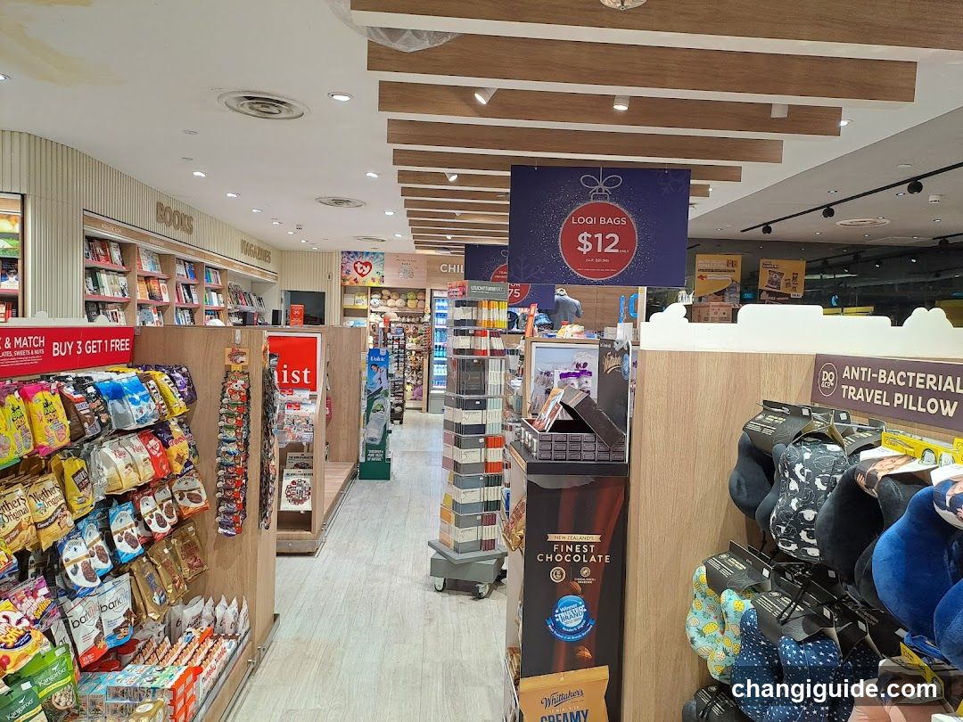 Interior of a retail store with various product displays