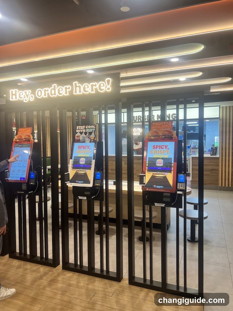 Burger King Self-Ordering Kiosk Area