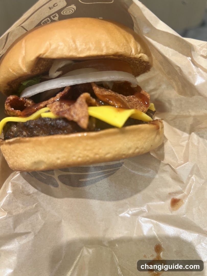 Burger with Bacon and Cheese