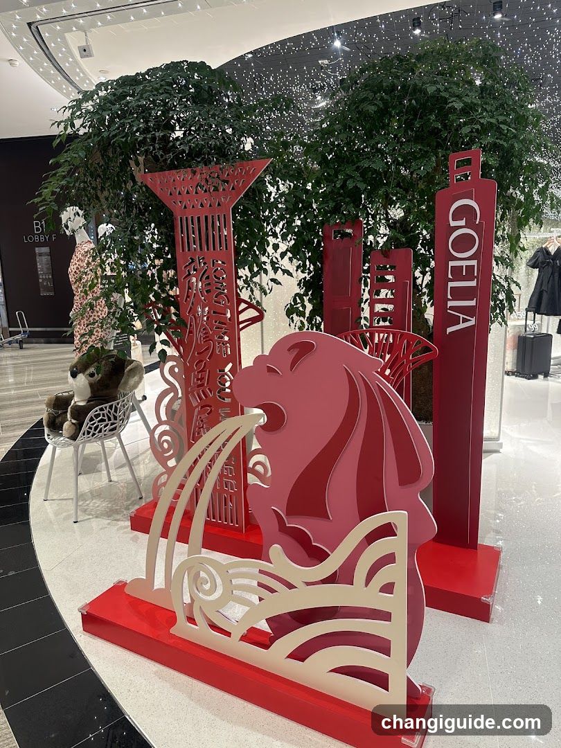Red Lion Display in Mall