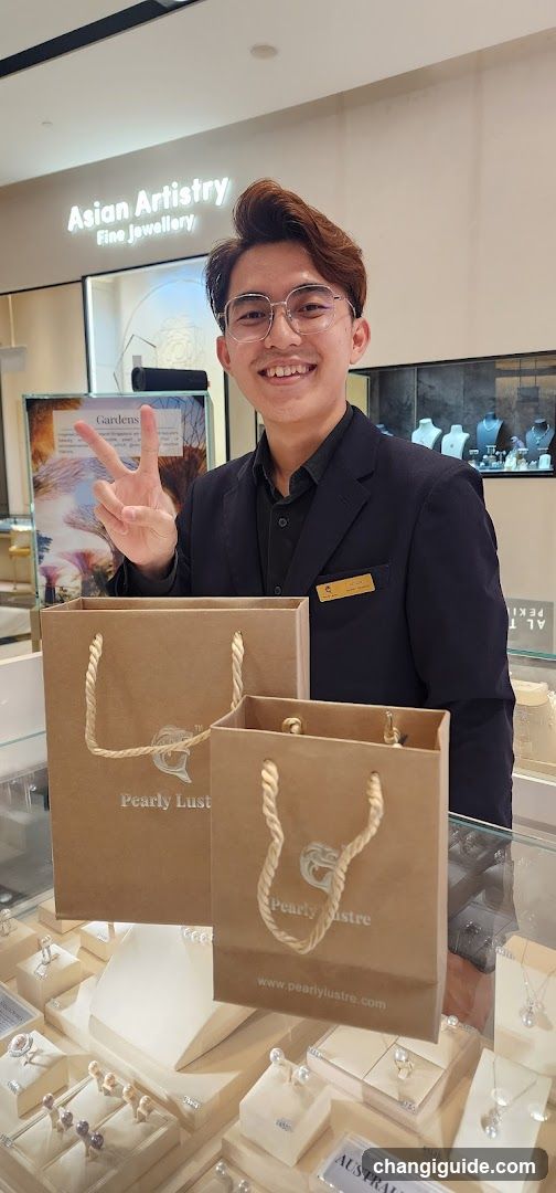 Jewelry Store Interior with Shopping Bags