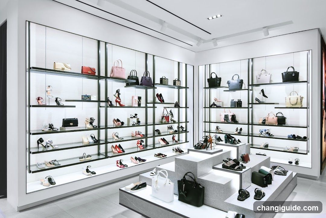 Luxury Handbag and Shoe Display