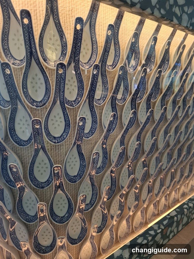 Blue and White Ceramic Spoon Rests Display