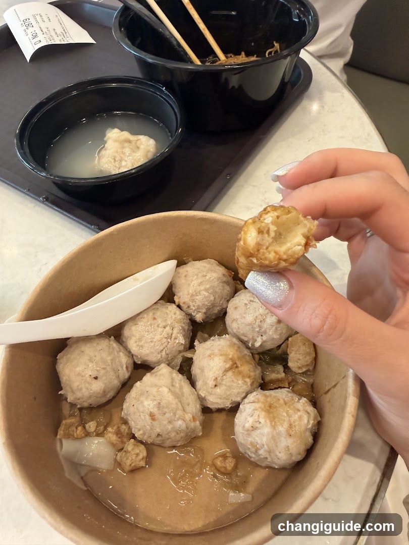 Meatball Soup with Fried Dough Ball