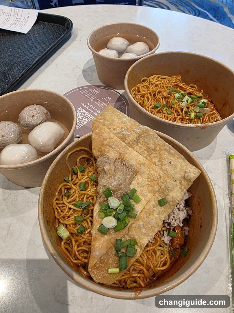 Noodle and Meatball Meal