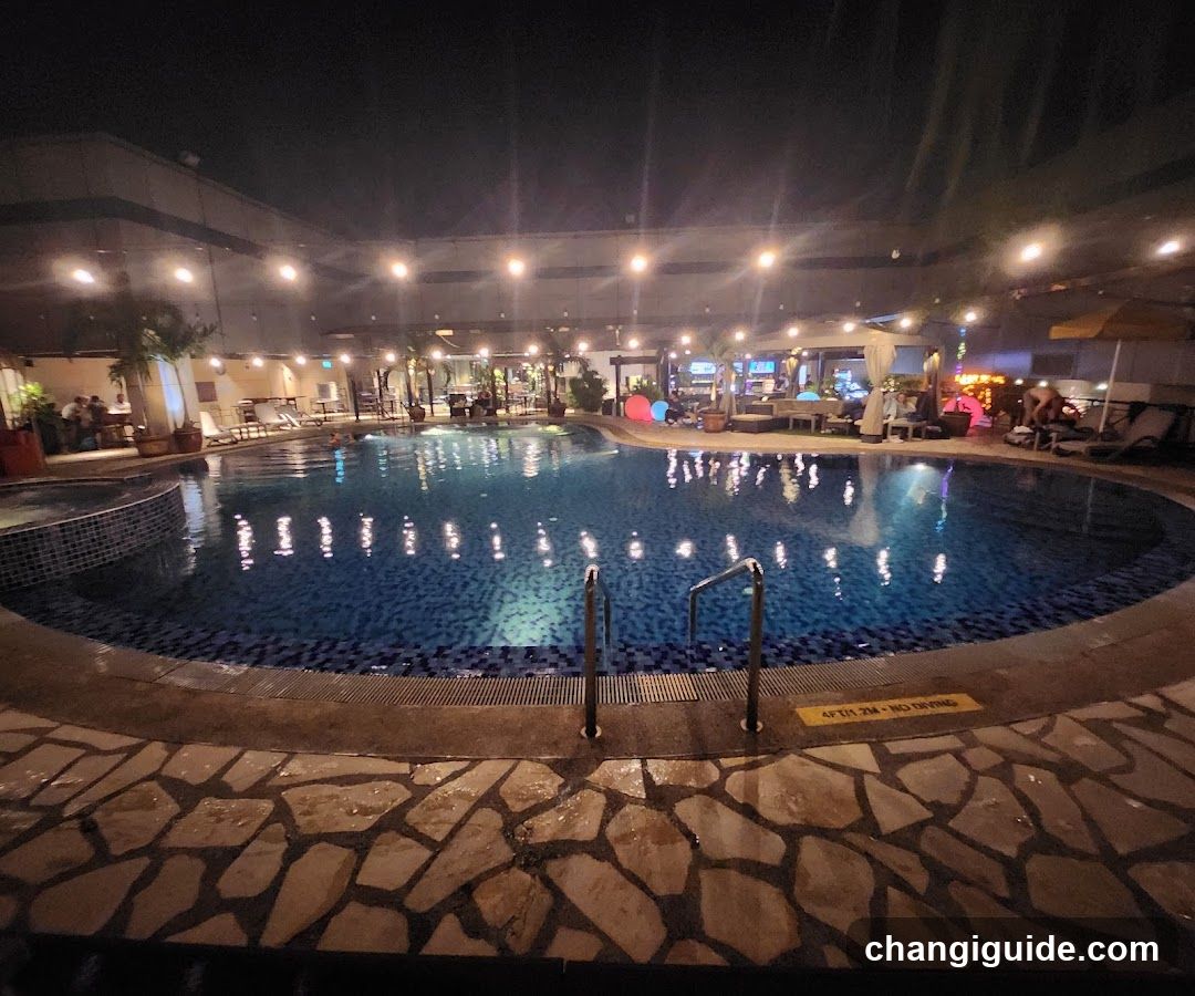 Night Pool Scene