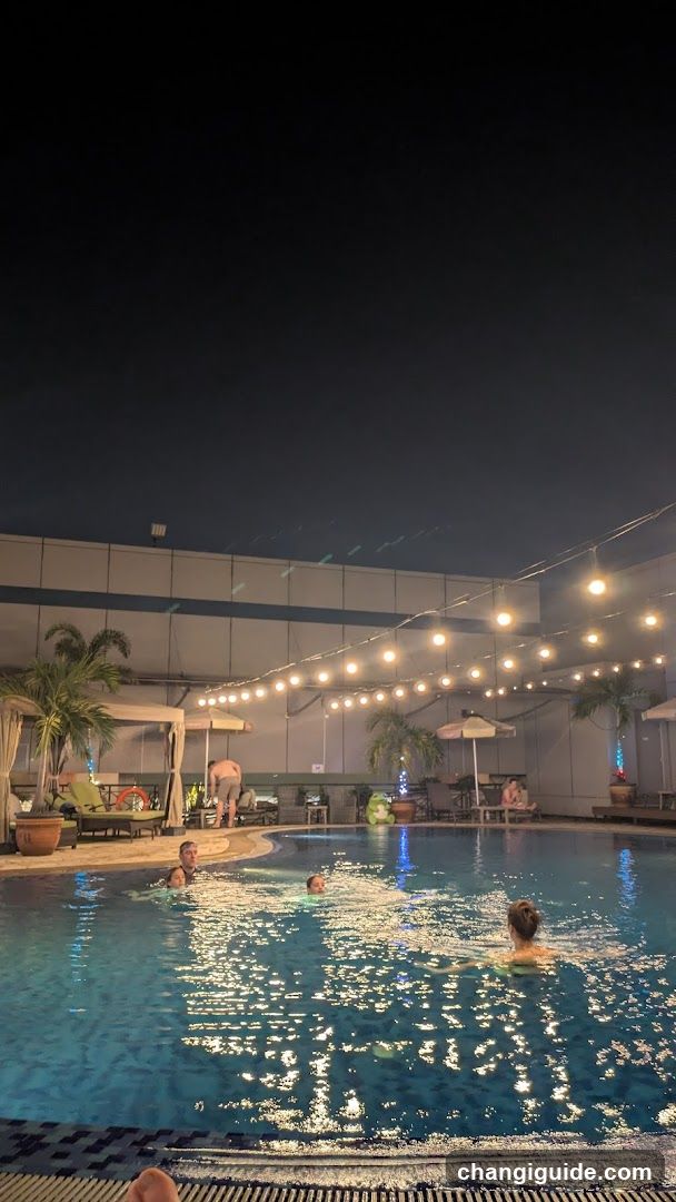Night Pool Scene