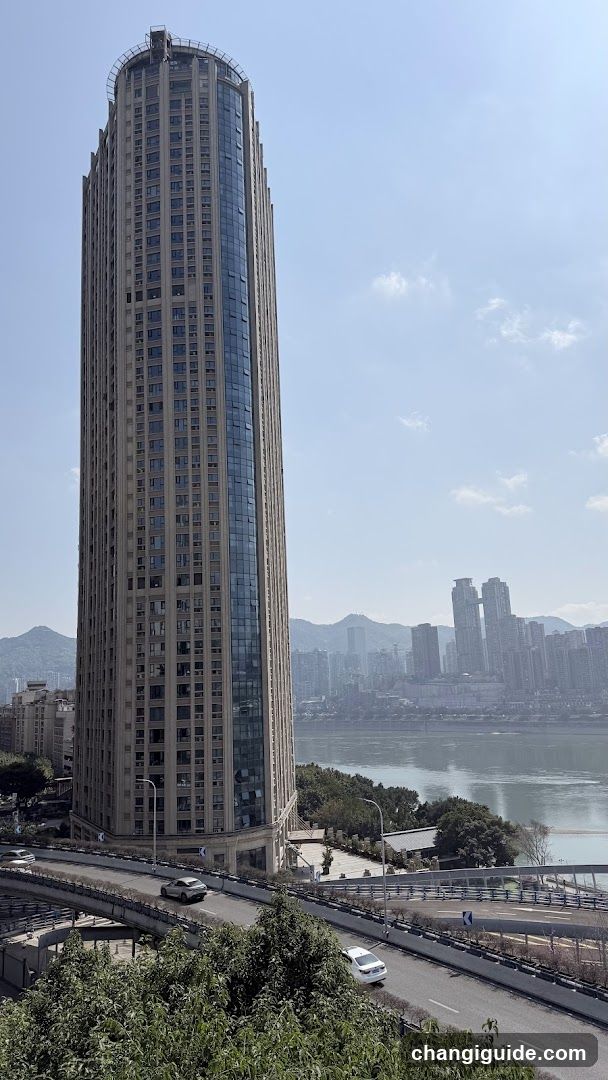 Tall Building by River