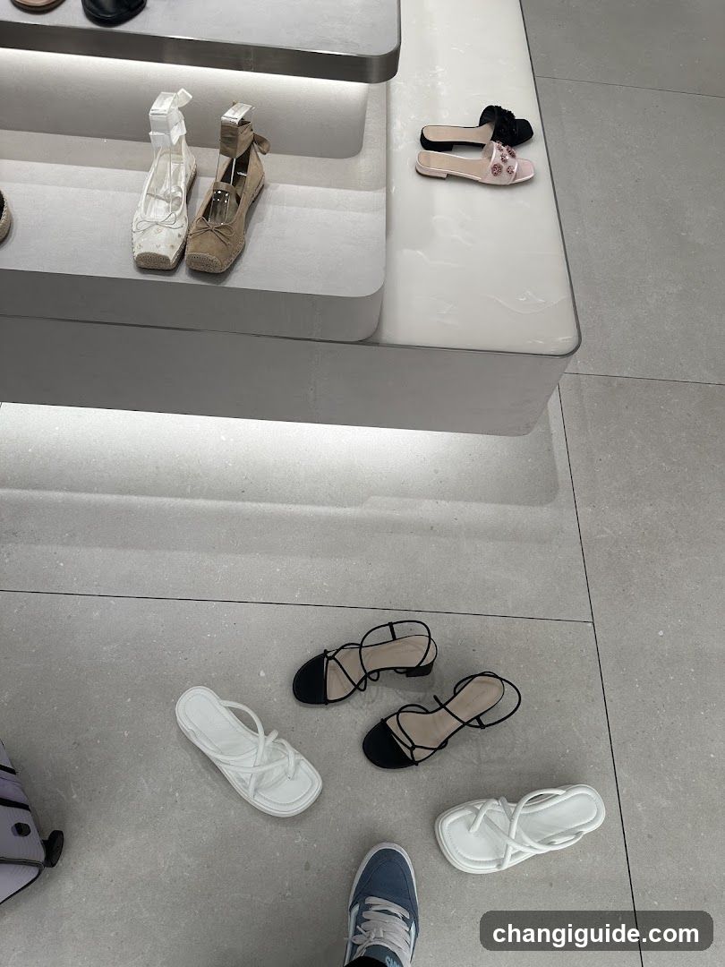 Shoe Display in Store
