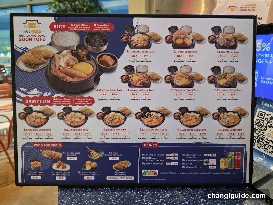 Soon Tofu Menu Board