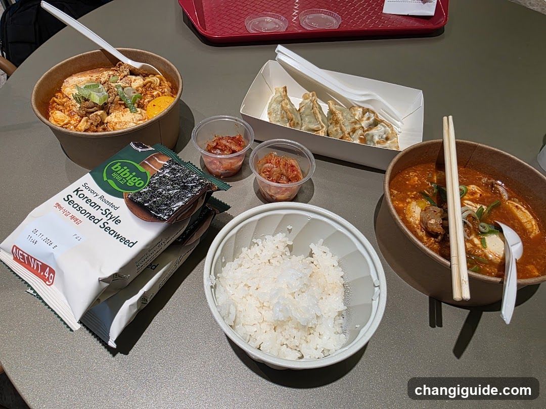 Korean Takeout Meal Spread