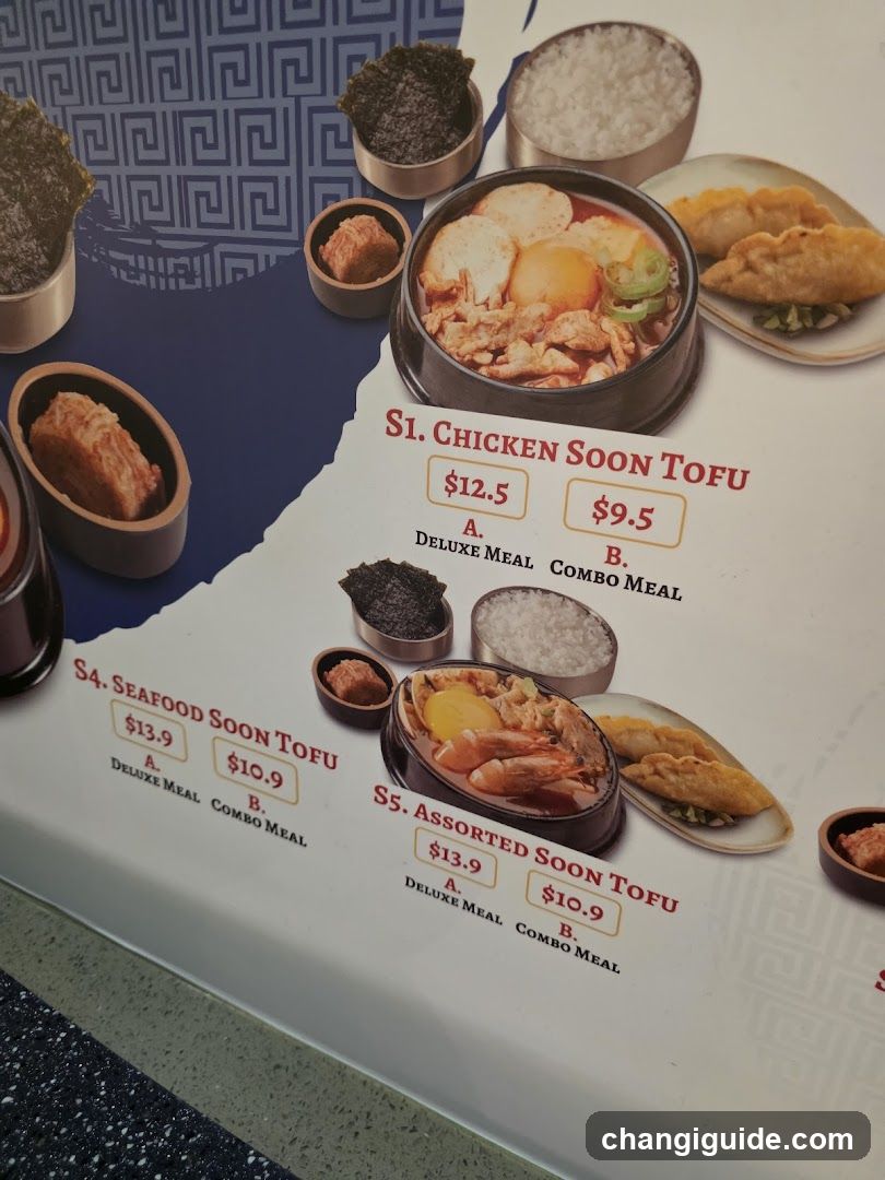 Soon Tofu Menu Page