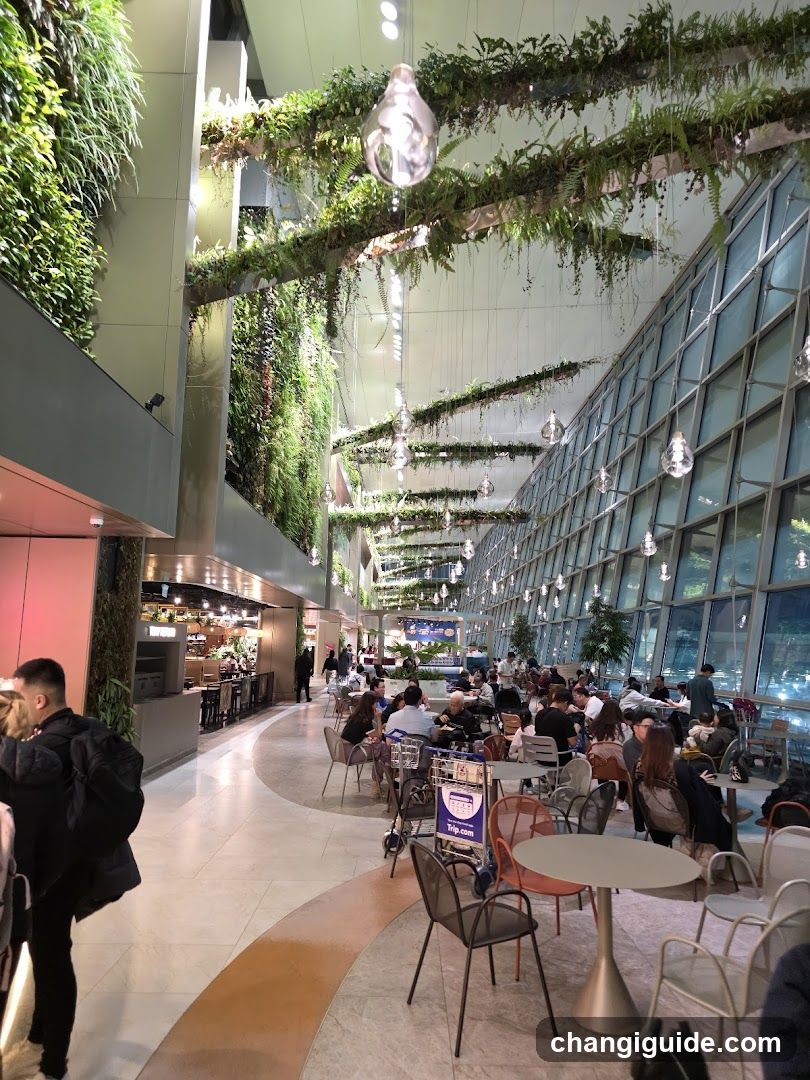 Indoor Dining Area with Greenery