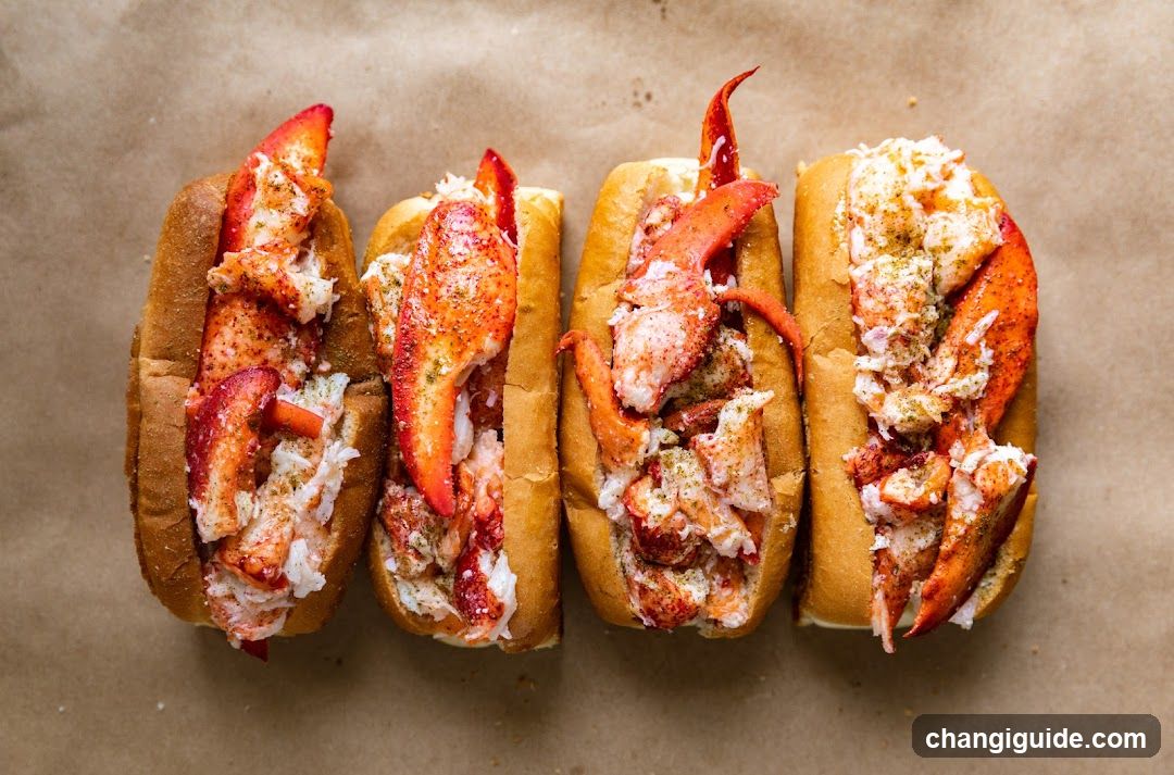 Lobster Rolls on Brown Paper