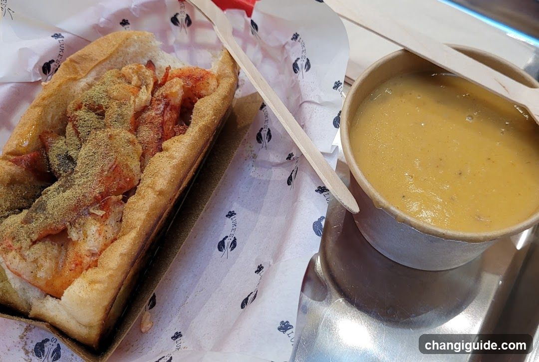 Shrimp Sandwich and Soup