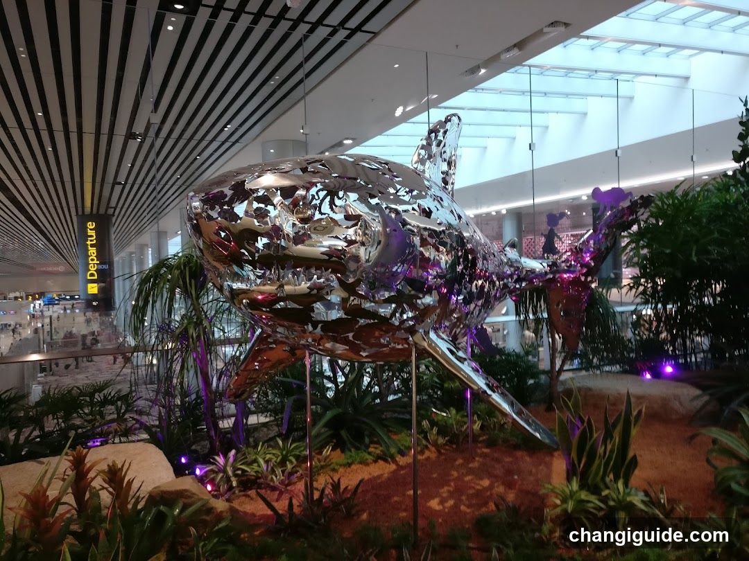 Shark Sculpture in Airport Terminal