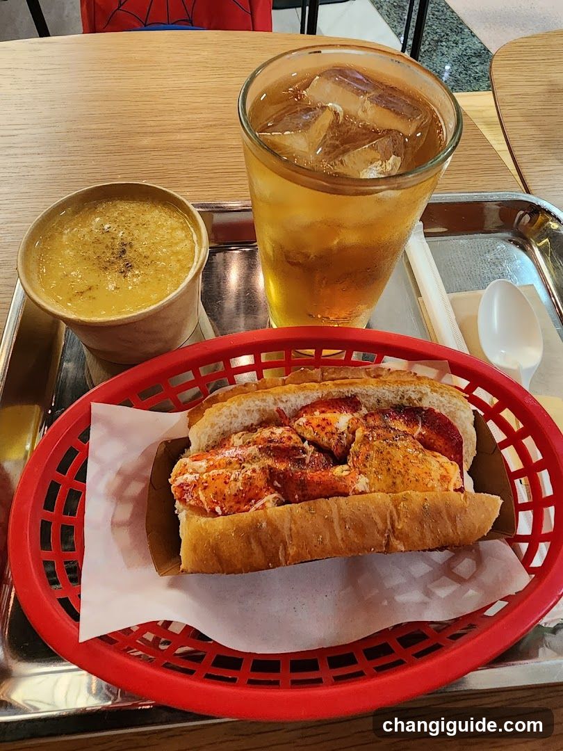 Lobster Roll with Side Dishes
