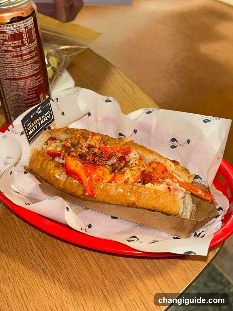 Lobster Roll with Butter and Bacon