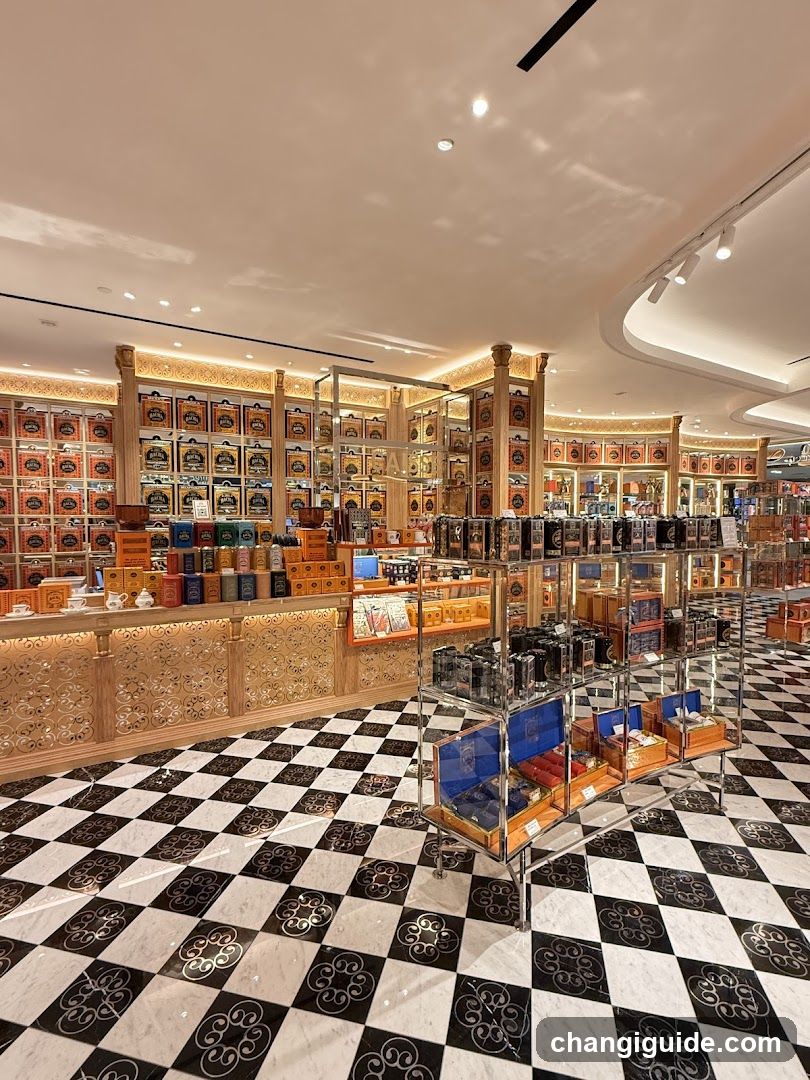 Interior of a luxury tea shop