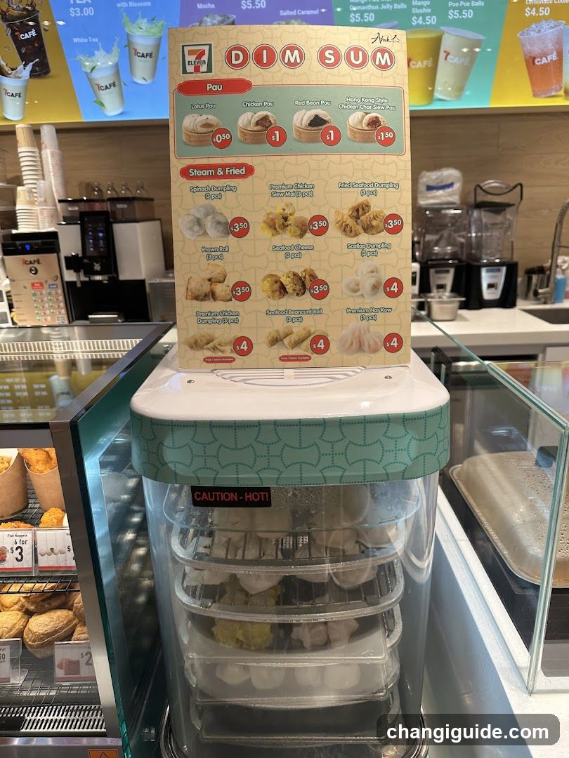 Dim Sum Display at 7-Eleven