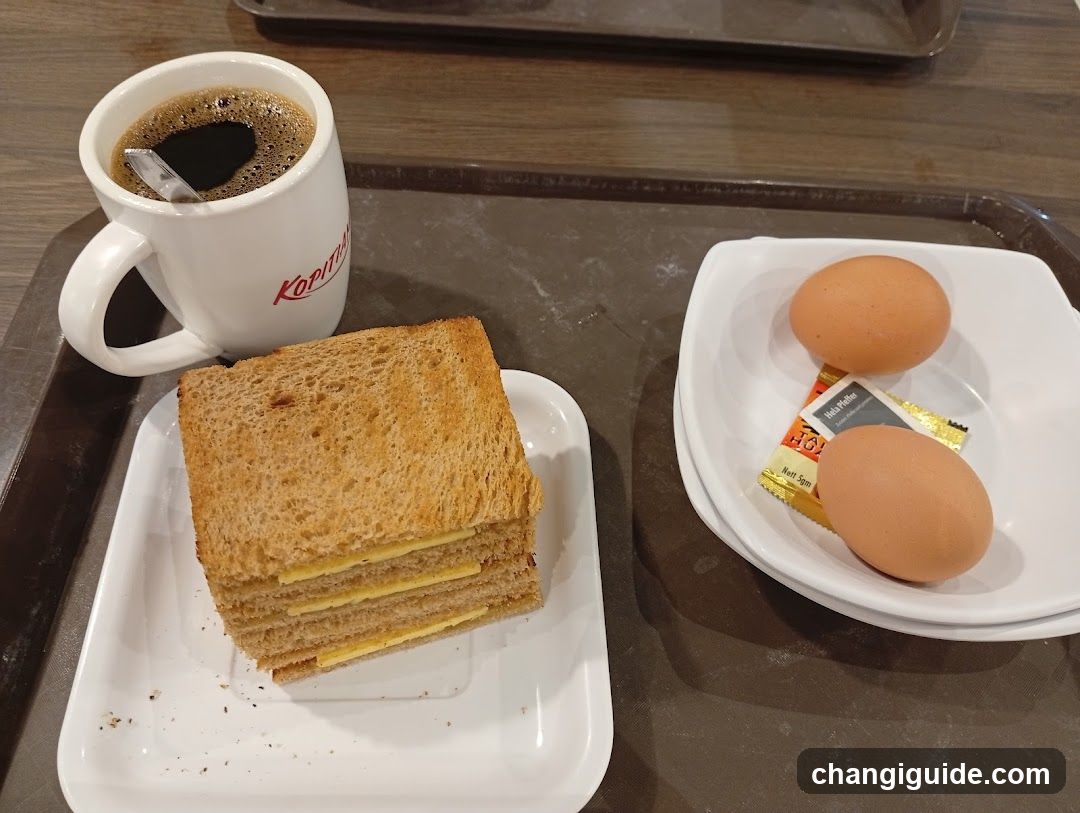 Breakfast Tray with Toast and Eggs