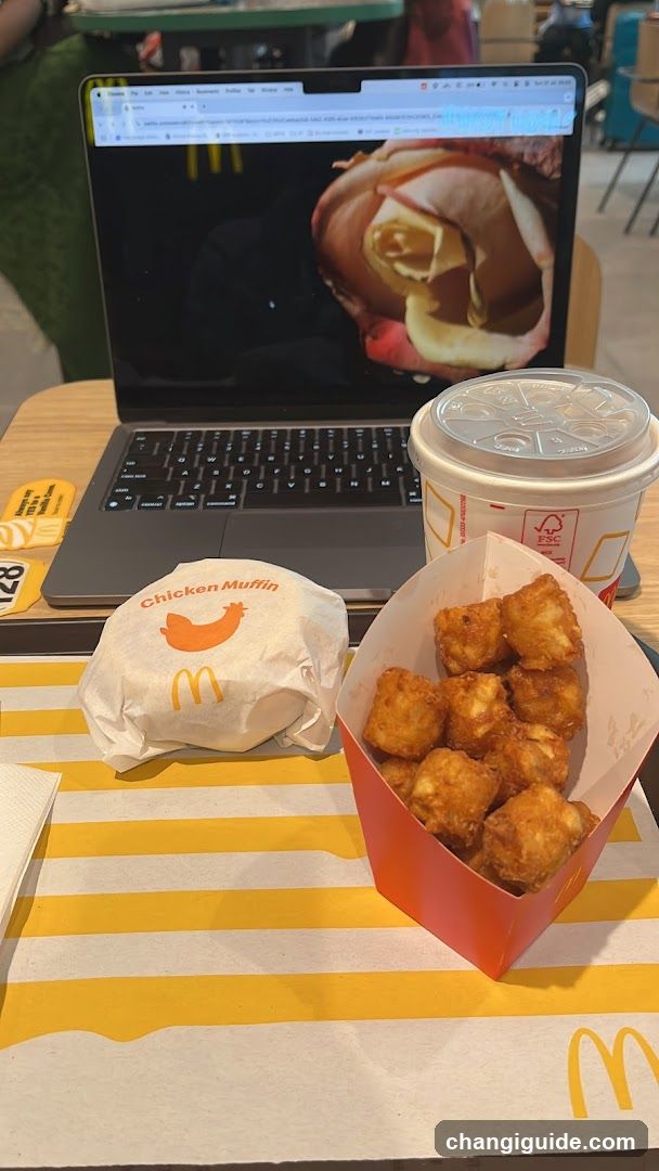 McDonald's Meal with Laptop