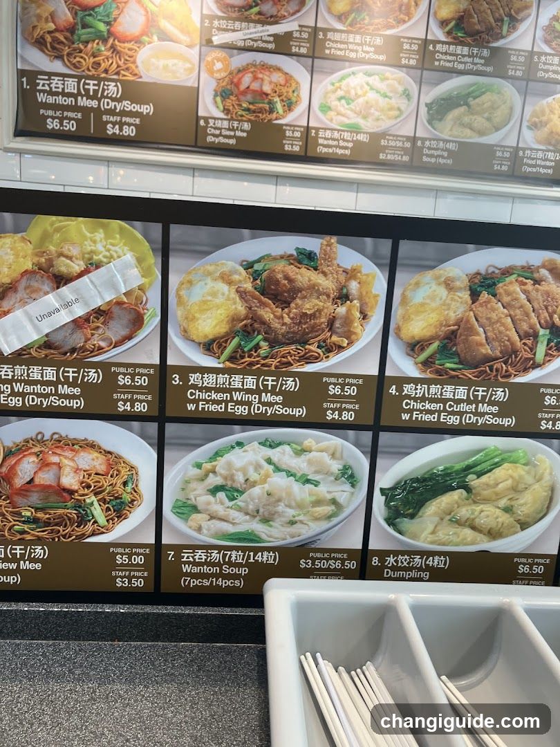 Noodle and Dumpling Menu Board
