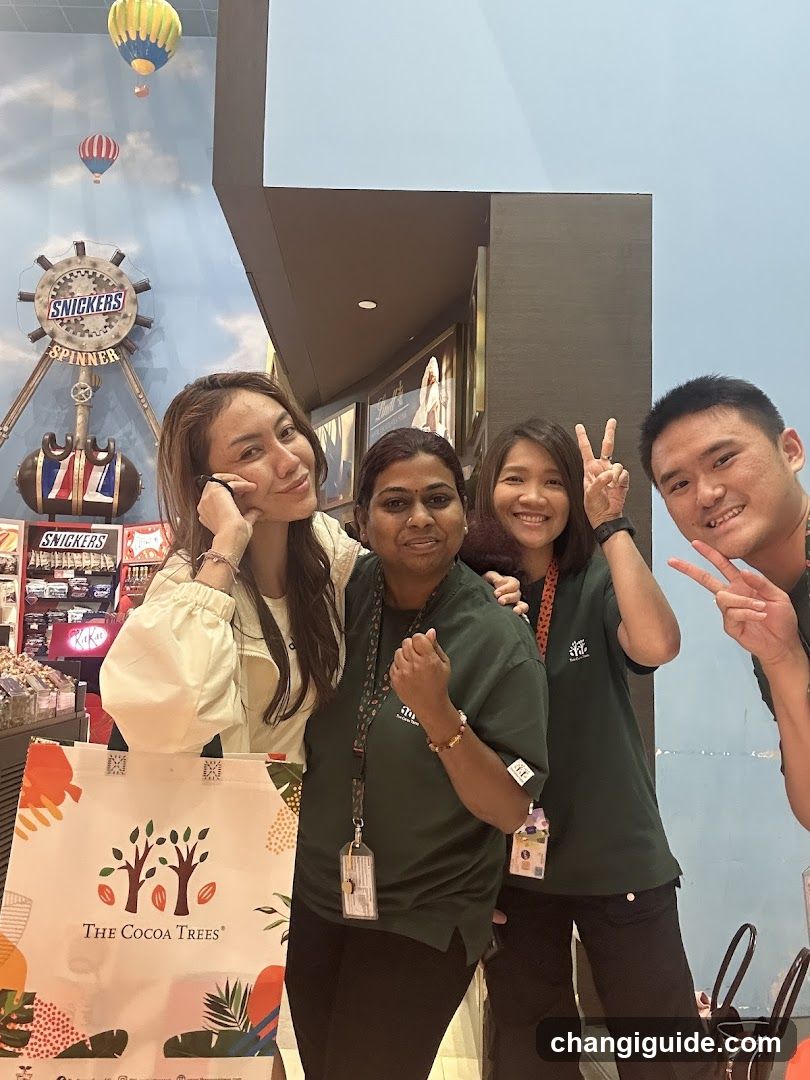 Group photo with staff and customers at The Cocoa Trees