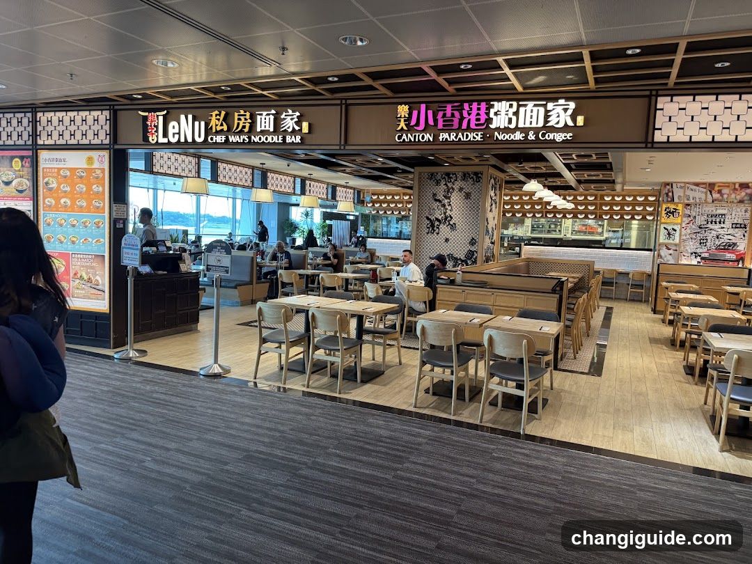 Restaurant Interior with Signage