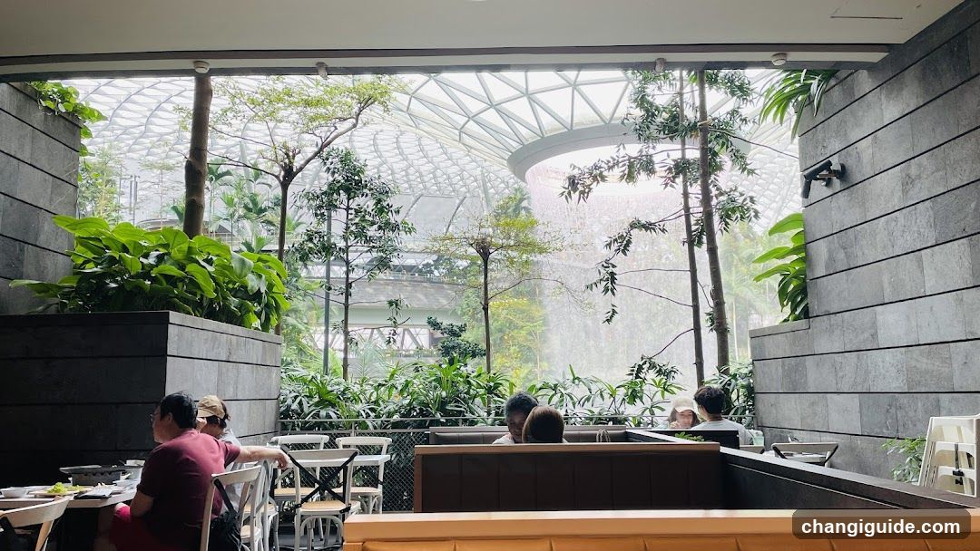 Indoor Dining Area with Greenery