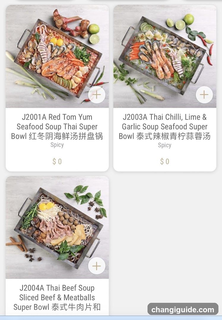 Thai Food Menu Display