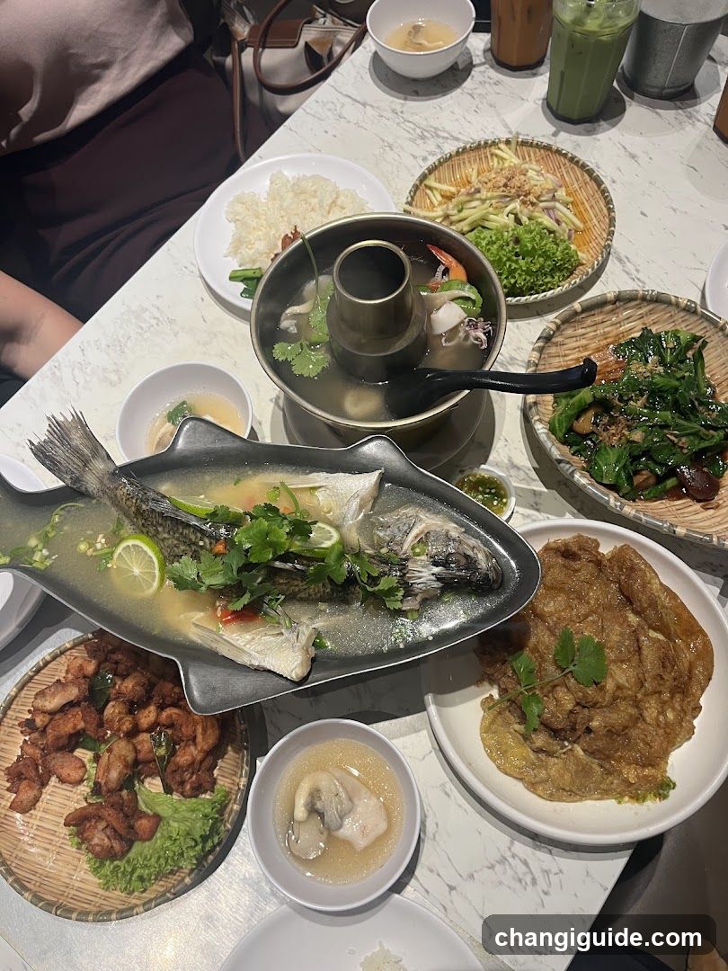 Thai-style meal spread