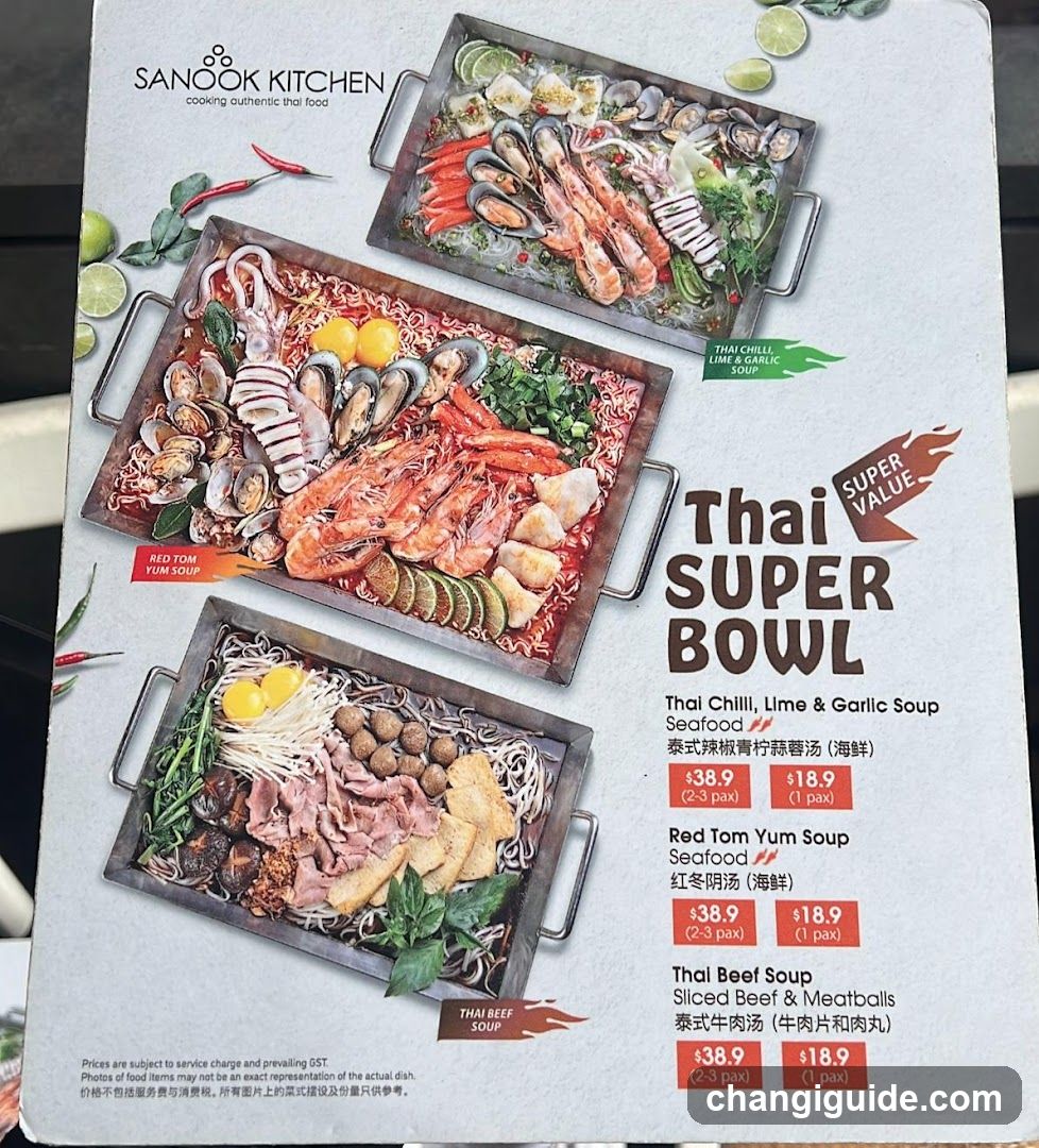 Thai Super Bowl Menu