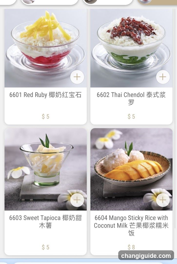 Dessert Menu Display