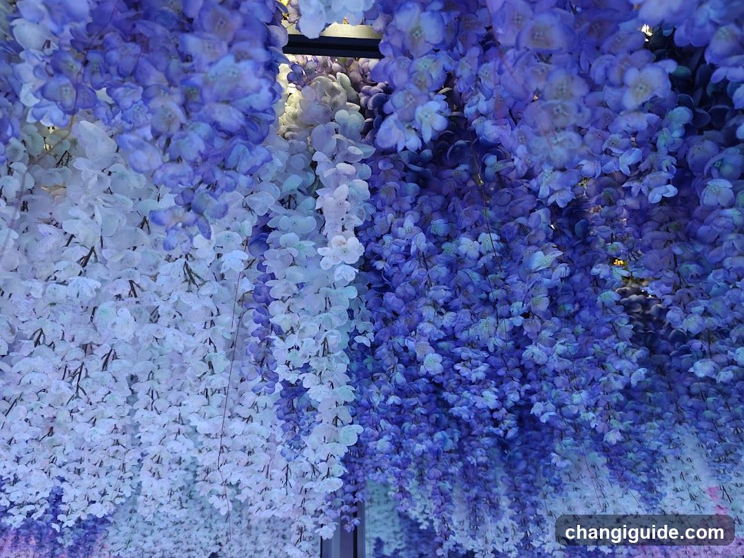 Hanging Wisteria Flowers Display