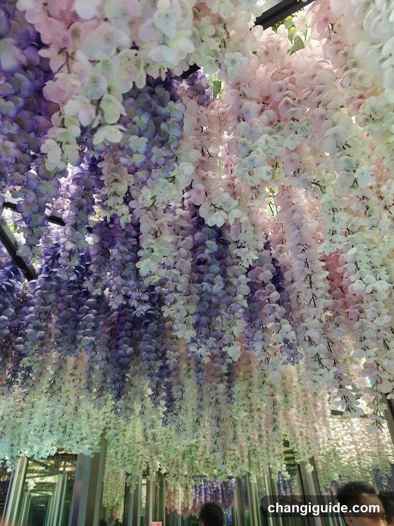 Hanging Wisteria Flowers Display