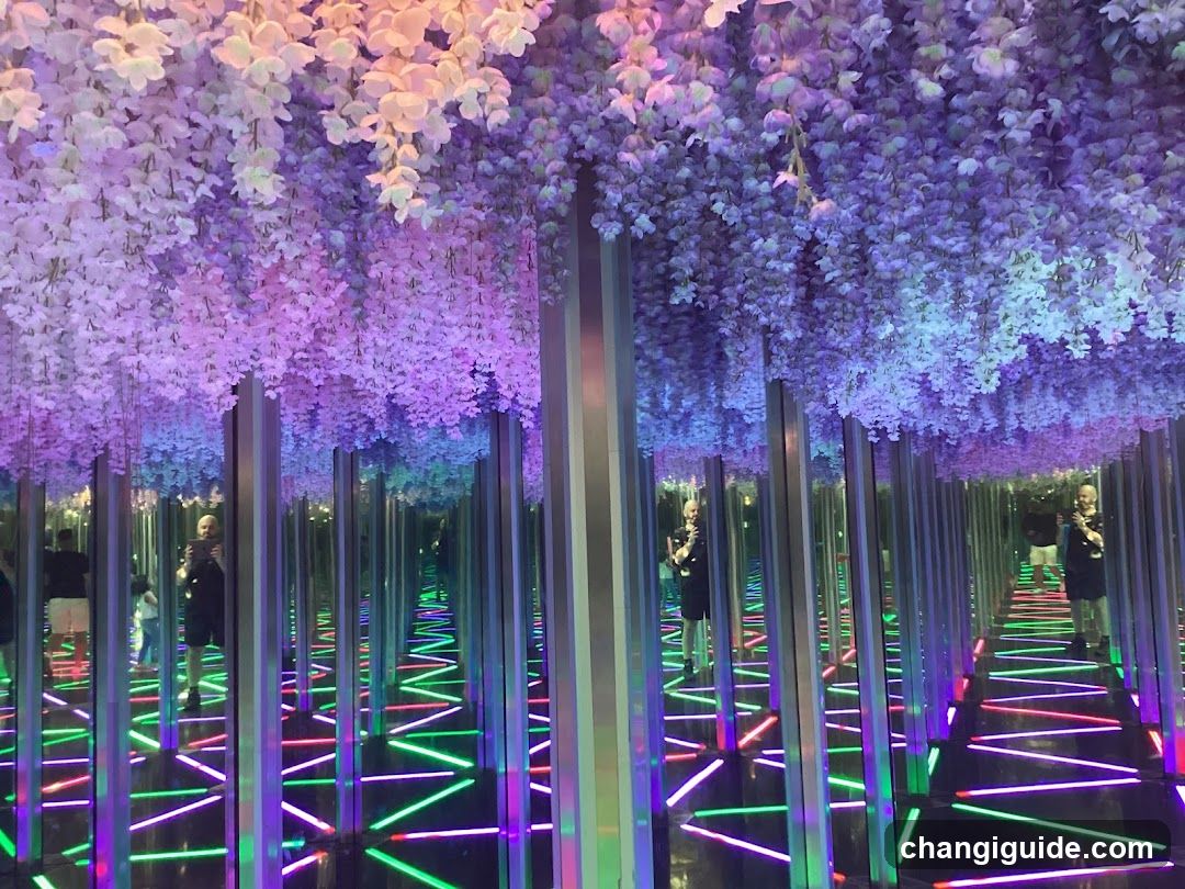 Mimosa Flower Tunnel with Neon Floor