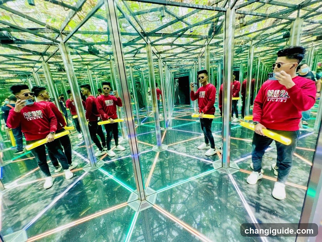 Mirror Room with Red Sweatshirts