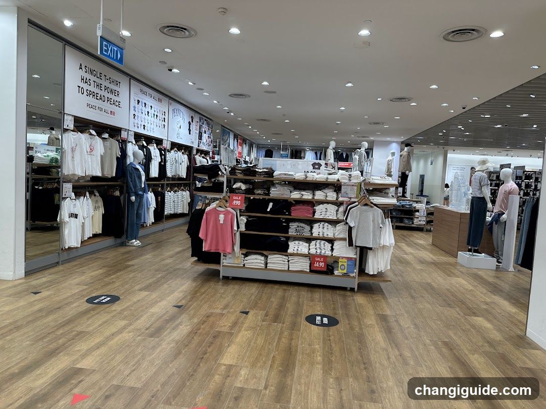 Interior of a clothing store