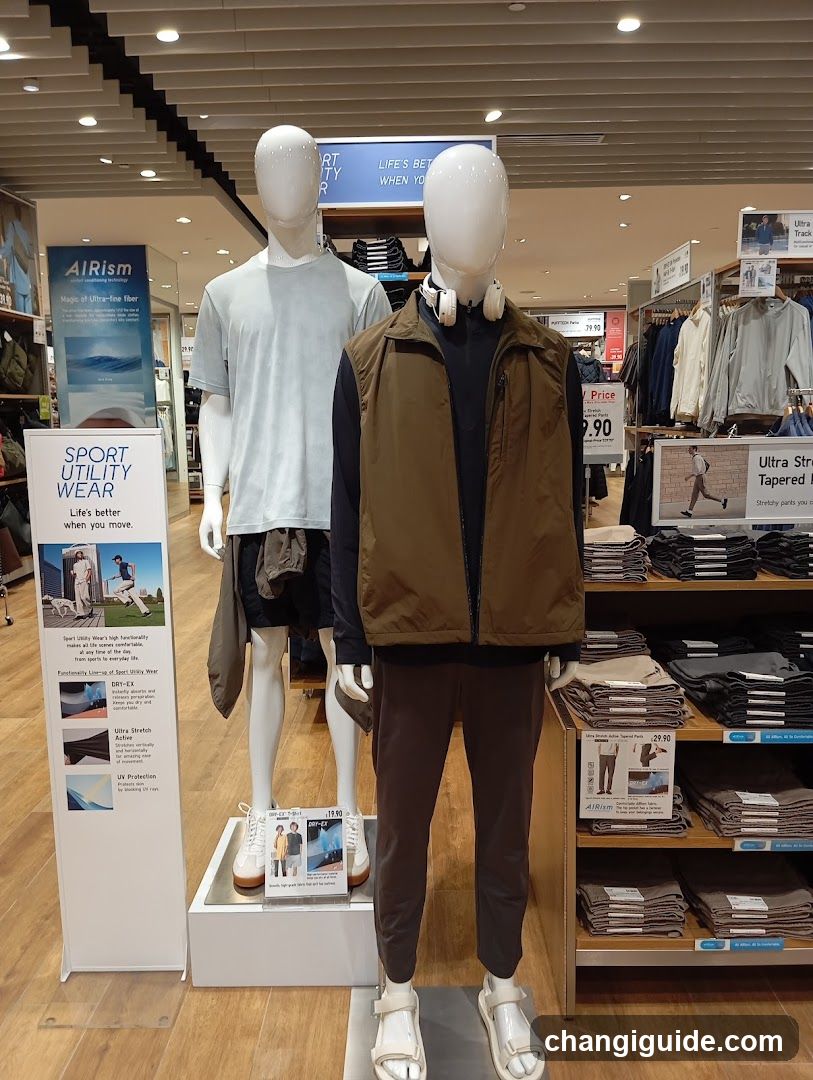 Men's Clothing Display in Retail Store